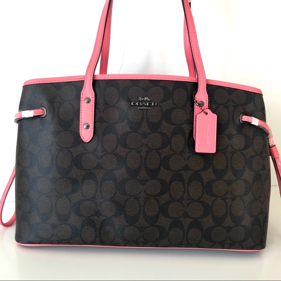 drawstring carryall in signature canvas coach